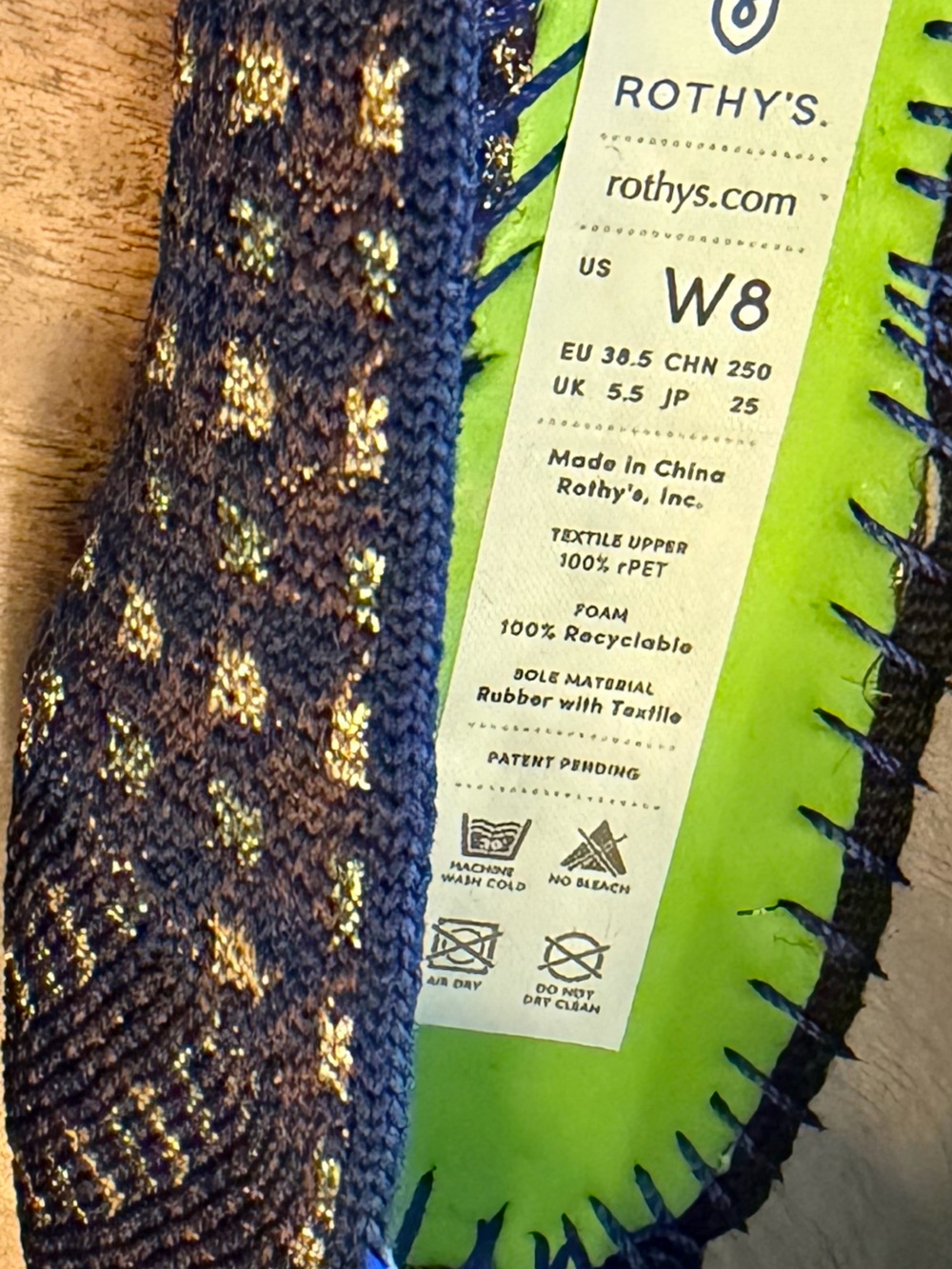 ROTHY’S Bow Point Evening Metallic Knit Fabric Ballet Flats - LIMITED EDITION - Picture 13 of 16